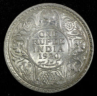 India-British George V Silver 1920 (B) Rupee Bombay Mint KM# 524 (27 317)