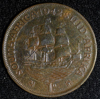 South Africa George VI Bronze 1942 1 Penny 31 mm KM# 25 (28 012)