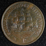 South Africa George VI Bronze 1942 1 Penny 31 mm KM# 25 (28 012)