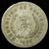 GUATEMALA Copper-Nickel 1980 10 Centavos  KM# 277.3 (24 630)