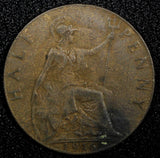 Great Britain George V Bronze 1926 1/2  Penny KM# 824 (24 232)