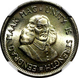 South Africa Silver Jan van Riebeeck 1961 10 Cents NGC MS65 1st Year KM# 60 (43)