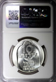 ISRAEL Silver 1974 l 10 Lirot Damascus Menorah NGC MS68 GEM BU KM# 78.1 (34)