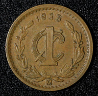 Mexico ESTADOS UNIDOS MEXICANOS Bronze 1933 Mo  1 Centavo KM# 415 (27 880)