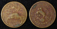 Mexico ESTADOS UNIDOS MEXICANOS Bronze 1951 Mo 20 Centavos SCARCE DATE KM#439(0)