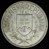 SLOVAKIA St. Cyril and St. Methodius Silver 1941 20 Korun 31mm KM# 7.1 (826)