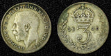 GREAT BRITAIN George V Silver 1920 3 Pence MAUNDY  KM# 813 (28 203)