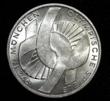 Germany Silver 1972 F 10 Mark Stuttgart Olympic Games in Munich UNC KM# 131 (51)