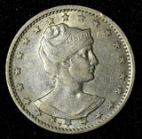 BRAZIL Copper-Nickel MCMI (1901)  400 Reis Liberty XF TONED 30mm KM# 505 (658)