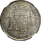 Mexico SPANISH COLONY Charles IV Silver 1805 MO TH 8 Reales NGC AU DET. KM# 109