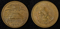 Mexico ESTADOS UNIDOS MEXICANOS Bronze 1944 20 Centavos  KM# 439 (27 586)