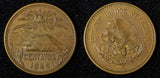 Mexico ESTADOS UNIDOS MEXICANOS Bronze 1944 20 Centavos  KM# 439 (27 586)