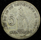 Guatemala Silver 1932 5 Centavos Royal British Mint KM# 238.2  (24 461)