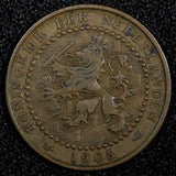 Netherlands Wilhelmina I Bronze 1905 1 Cent KM# 132.1  (24 835)