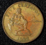 Philippines Brass 1963 5 Centavos KM# 187 (28 110)