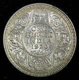 India-British George V Silver 1920 (C) Rupee Calcutta Mint KM# 524 (27 316)