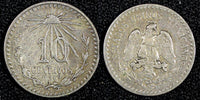 MEXICO Silver 1919 M 10 Centavos 1 YEAR TYPE KM# 429 (27 290)