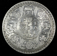 India-British George V Silver 1917 (B) Rupee Bombay Mint KM# 524 (27 327)