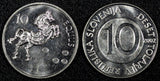 SLOVENIA 2002 10 Tolarjev Horse EQUUS GEM BU KM# 41 RANDOM PICK (1 COIN ) (29)