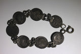 Great Britain Silver-0.925 Bracelet of 1900's 3 Pence (7 Coins) 14.30g.KM# 797.1