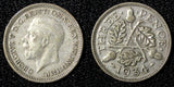 Great Britain George V Silver 1934 3 Pence KM# 831 (28 394)