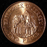 Jersey Elizabeth II 1998 2 Pence L'Hermitage UNC KM#104 RANDOM PICK (1 Coin) (2)
