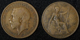 GREAT BRITAIN George V Bronze 1921 1 Penny KM# 810 (28 935)