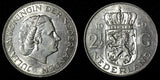 Netherlands Juliana Silver 1959 2 1/2 Gulden 15g.  33mm KM# 185  (28 504)