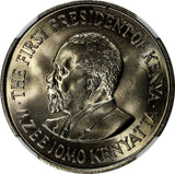 Kenya Mzee Jomo Kenyatta 1971 1 Shilling NGC MS66 TOP GRADED KM# 14 (36)