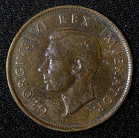 South Africa George VI Bronze 1942 1 Penny 31 mm KM# 25 (28 012)