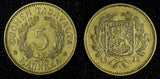 Finland Aluminum-Bronze 1938 S 5 Markkaa KM# 31 (27 714)