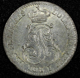 French Guiana Louis Philippe I Silver 1846 A  10 Centimes Toned KM# A2 (27 144)