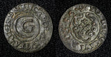 Livonia Riga Carl X Gustav of Sweden Silver 1655 Solidus SCARCE KM# 50 (27 762)