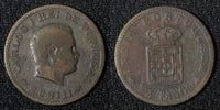 India-Portuguese Charles I Bronze 1903  1/4 Tanga Lisboa mint KM# 15 (27 987)