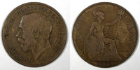 Great Britain George V Bronze 1920 1 Penny KM# 810  (28 196)