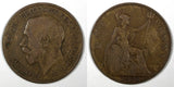 Great Britain George V Bronze 1920 1 Penny KM# 810  (28 196)