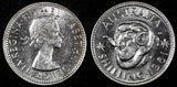 AUSTRALIA Elizabeth II Silver 1961 1 Shilling Flashy High Grade KM# 59 (24 704)