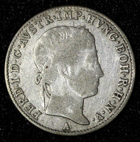 Austria Ferdinand I Silver 1838 A 5 Kreuzer Vienna Mint KM# 2196 (28 125)