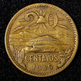 Mexico ESTADOS UNIDOS MEXICANOS Bronze 1946 Mo 20 Centavos  KM# 439 (28 121)