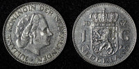 Netherlands Juliana Nickel  1967 Fish 1 Gulden 25 mm Royal Dutch KM# 184a  (942)