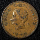 Mexico Bronze 1946 5 Centavos Josefa Ortiz de Domínguez KM# 424 (27 425)