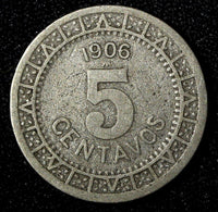 Mexico ESTADOS UNIDOS MEXICANOS Nickel 1906 M 5 Centavos KM# 421 (27 481)