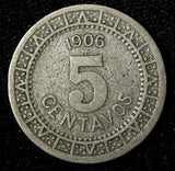 Mexico ESTADOS UNIDOS MEXICANOS Nickel 1906 M 5 Centavos KM# 421 (27 481)