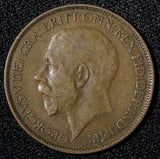Great Britain George V Bronze 1925 1/2 Penny KM# 809 (28 902)