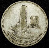 GUATEMALA Silver 1957 10 Centavos KM# 256.2 (24 577)