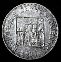 Czechoslovakia Silver 1931 10 Korun 30 mm KM# 15 (27 847)