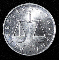 Italy Aluminum 1954 R  1 Lira Weighting Scale UNC KM# 91 (27 678)