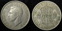 Great Britain George VI Copper-Nickel 1948 1/2 Half Crown KM# 866 (28 201)