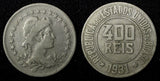BRAZIL Copper-Nickel 1931 400 Reis Liberty 30.2mm KM# 520 (27 792)