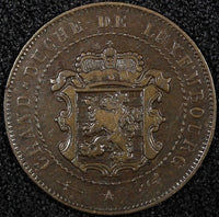 Luxembourg  William III Bronze 1854 2-1/2 Centimes KM# 21 (24 512)